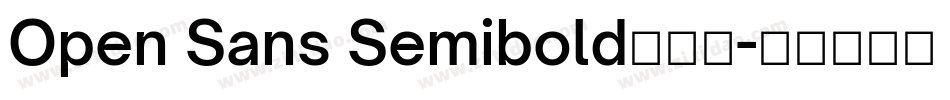 Open Sans Semibold手机版字体转换